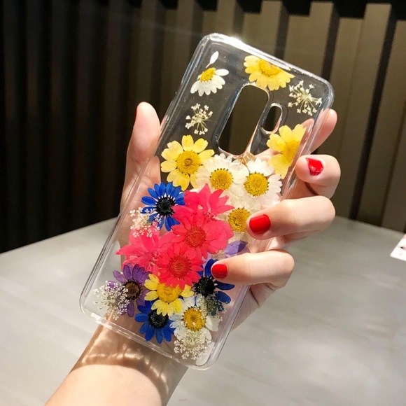 Hand Pressed Multicolor Flower Samsung Galaxy Case - Picture 2 of 9